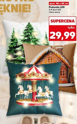 Poduszka LED  różne wzory wym. 40 x 40 cm promocja w Kaufland
