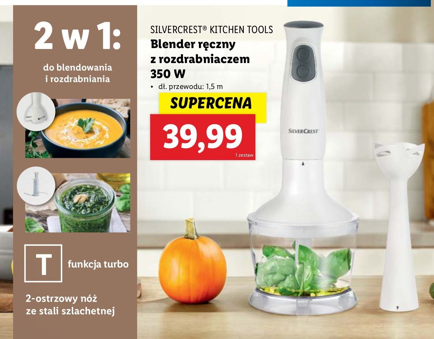 Blender ręczny 350w Silvercrest promocja