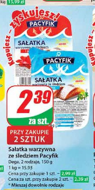 Sa艂atka warzywna ze 艣ledziem Pacyfik promocja