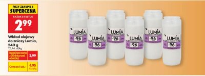 Wkład olejowy do zniczy Lumia promocja w Biedronka