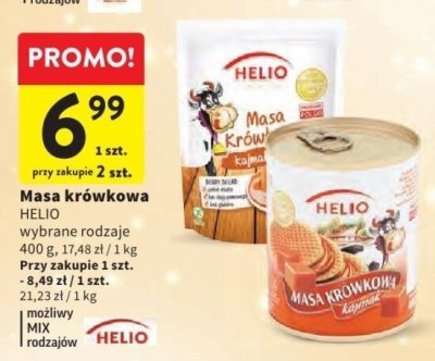 Masa krówkowa HELIO wybrane rodzaje promocja w Intermarche
