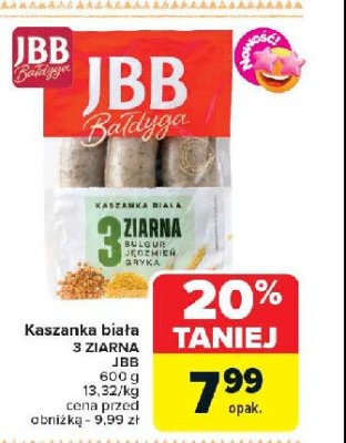 Kaszanka biała 3 ziarna Jbb bałdyga promocja