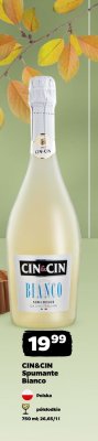 Wino musujące CIN&CIN Spumante Bianco promocja w Netto