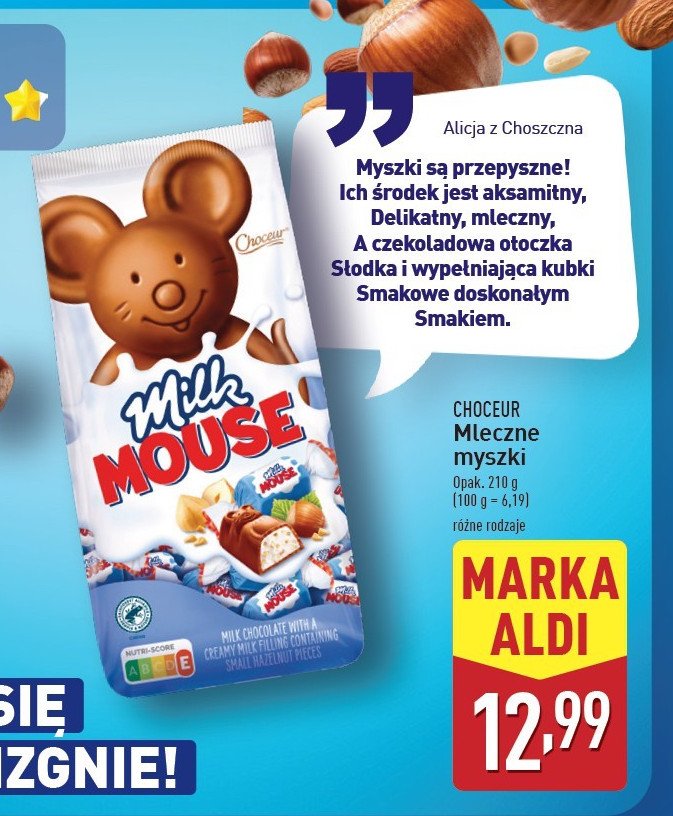 Mleczne myszki Choceur promocja