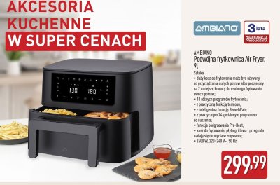 Podwójna frytkownica Air Fryer 9l promocja w Aldi