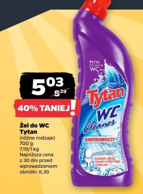 Żel do WC Tytan (różne rodzaje) promocja w Netto