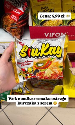 Makaron wok noodles Spicy Cheese Chicken promocja w Dino