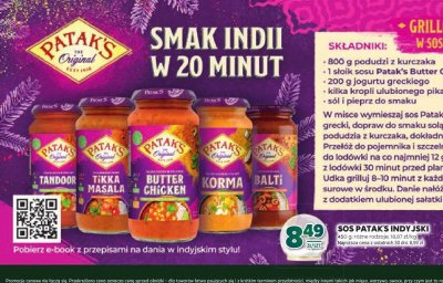 Sos Patak's Tandoori promocja w Stokrotka