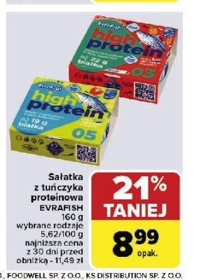 Sa艂atka proteinowa z tu艅czykiem w stylu azjatyckim Evrafish promocja