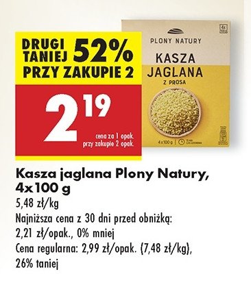 Kasza jaglana Plony natury promocja