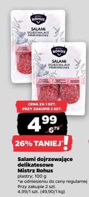 Salami dojrzewające delikatesowe plastry promocja w Netto