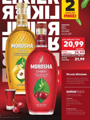 Likier MOROSHA 28% alk. różne rodzaje 0,5 l butelka promocja w Kaufland