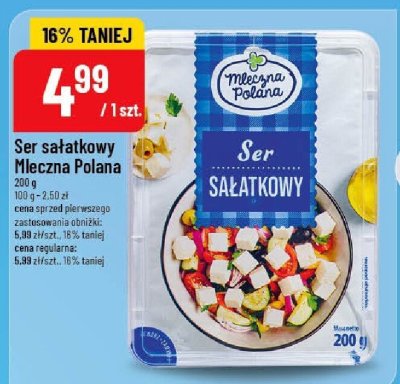 Ser sałatkowy Mleczna Polana promocja w POLOmarket