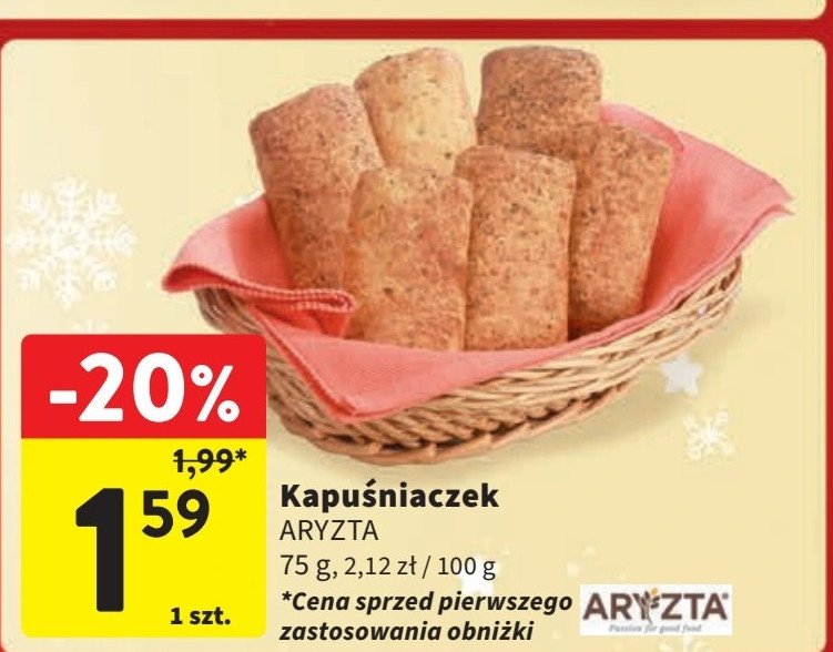 Kapuśniaczek Aryzta promocja w Intermarche