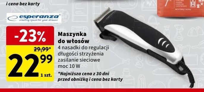 Strzyżarka do włosów Esperanza promocja