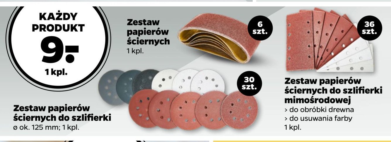 Papier ścierny do szlifierki promocja