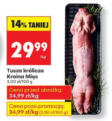 Tusza królicza Kraina Mięs promocja w Biedronka