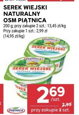 Serek wiejski naturalny OSM Piątnica promocja w Stokrotka