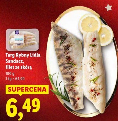 Filet Targ Rybny Lidla Sandacz ze skórą promocja w Lidl