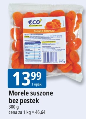 Morele suszone bez pestek Eco+ promocja w Leclerc