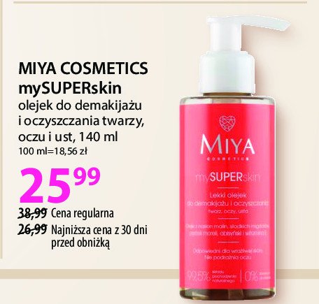 Olejek do demakijażu i oczyszczania Miya cosmetics promocja