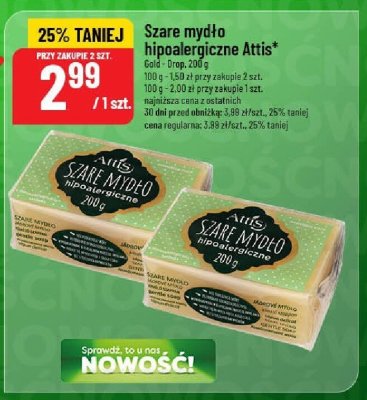 Szare mydło hipoalergiczne Attis promocja w POLOmarket