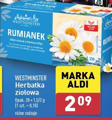 Herbata rumiankowa Westminster promocja