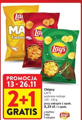 Chipsy wybrane rodzaje promocja w Intermarche