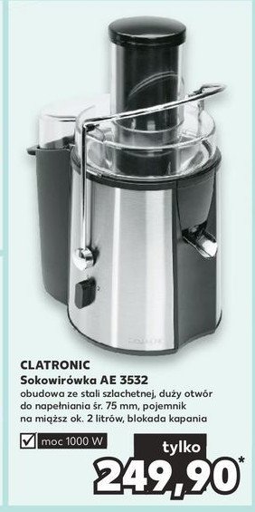 Sokowirówka ae3532 Clatronic promocja