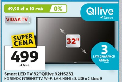 Smart LED TV 32" Qilive 32HS231 promocja w Auchan