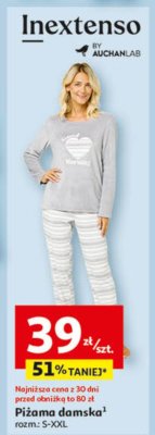 Piżama damska Inextenso promocja w Auchan