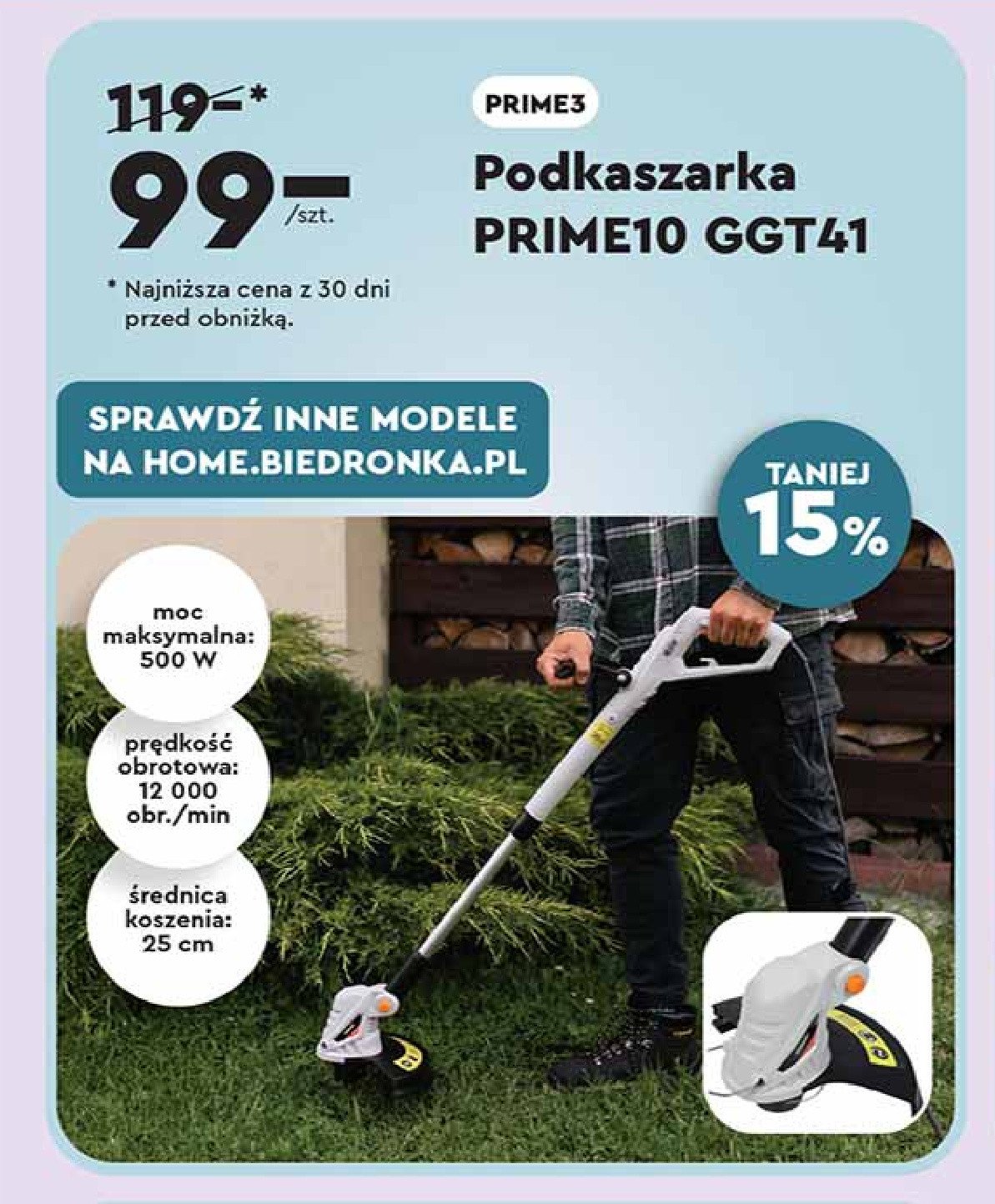 Podkaszarka ggt41 Prime3 promocja w Biedronka