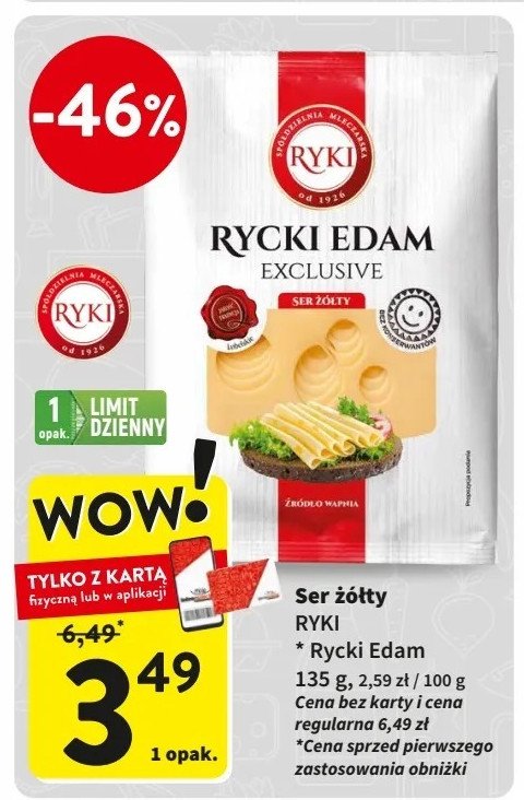 Ser rycki edam exclusive Ryki promocja w Intermarche