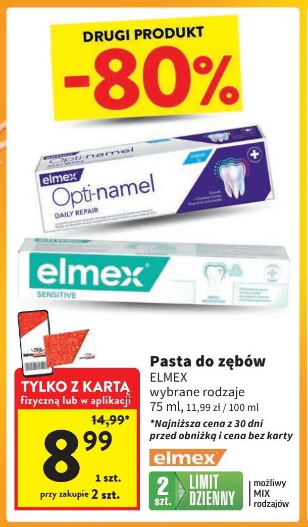 Pasta do zębow Elmex opti-namel promocja