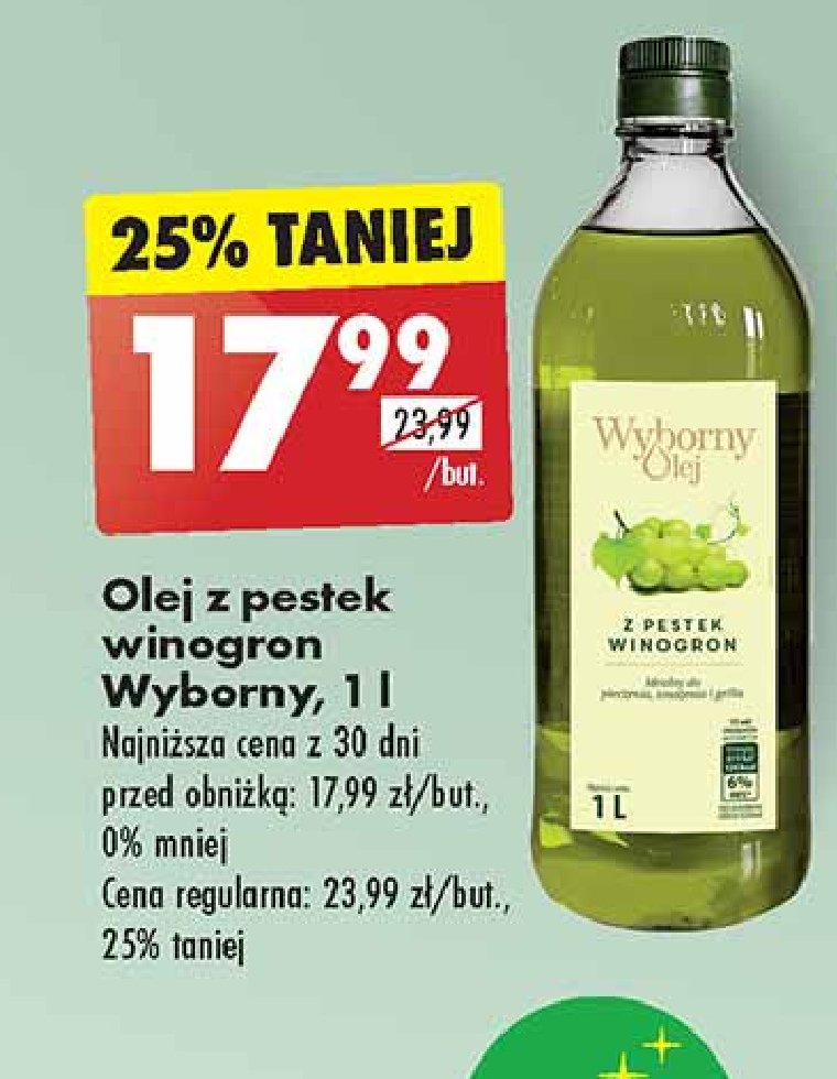 Olej z pestek winogron Wyborny promocja