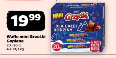 Wafle mini Grześki 20x20 g promocja w Netto