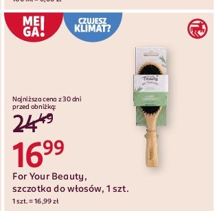 Szczotka do masa偶u For your beauty promocja
