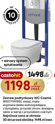 Zestaw podtynkowy WC Cosmo  promocja w Castorama