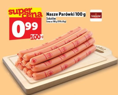 Parówki Nasze 100 g promocja w TOPAZ