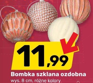 Bombka szklana ozdobna promocja w Bricomarche