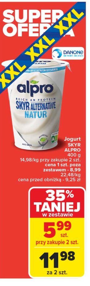 Jogurt naturalny promocja w Carrefour