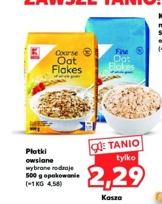 Płatki owsiane fine K-classic promocja