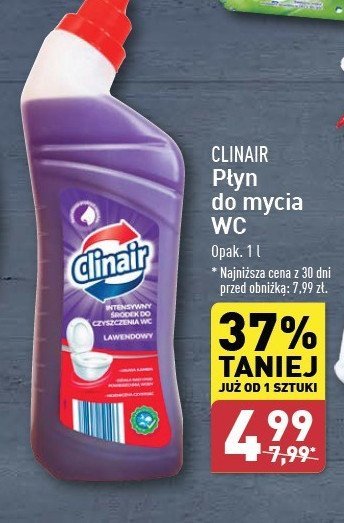 Płyn do wc lawendowy Clinair promocja