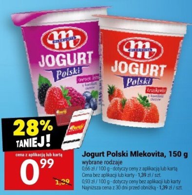 Jogurt Polski Mlekovita, 150 g promocja w Twój Market