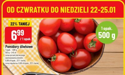 Pomidory śliwkowe promocja w POLOmarket