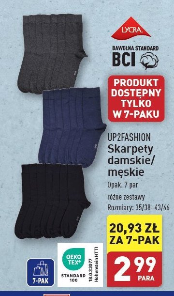 Skarpety męskie rozm. 43/46 Up2fashion promocja