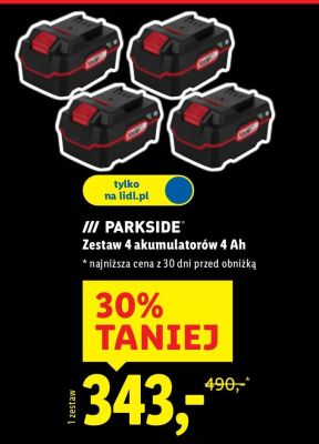 Zestaw 4 akumulatorów 4 Ah  promocja w Lidl