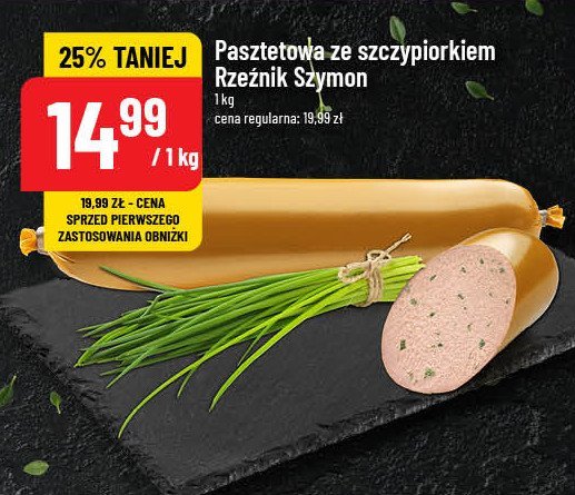 Pasztetowa ze szczypiorkiem Rzeźnik szymon poleca promocja w POLOmarket