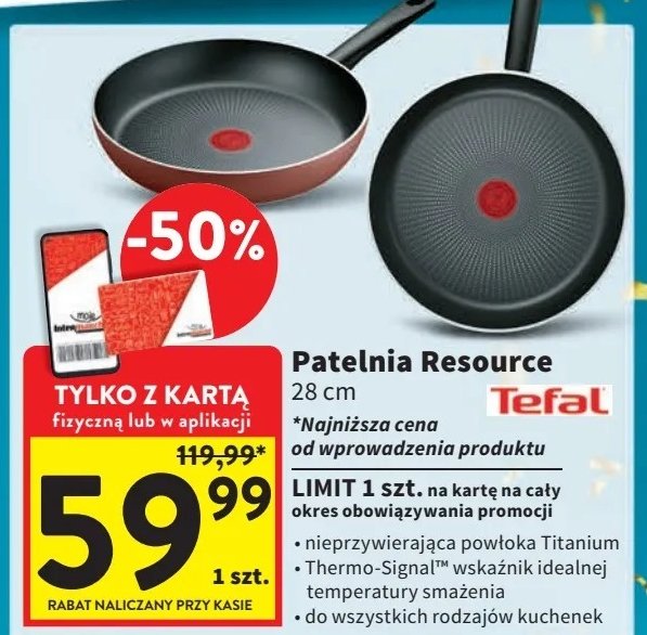 Patelnia resource 28 cm Tefal promocja