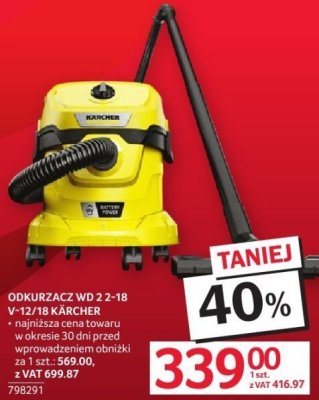 Odkurzacz WD 2 2-18 V-12/18 Karcher promocja w Selgros